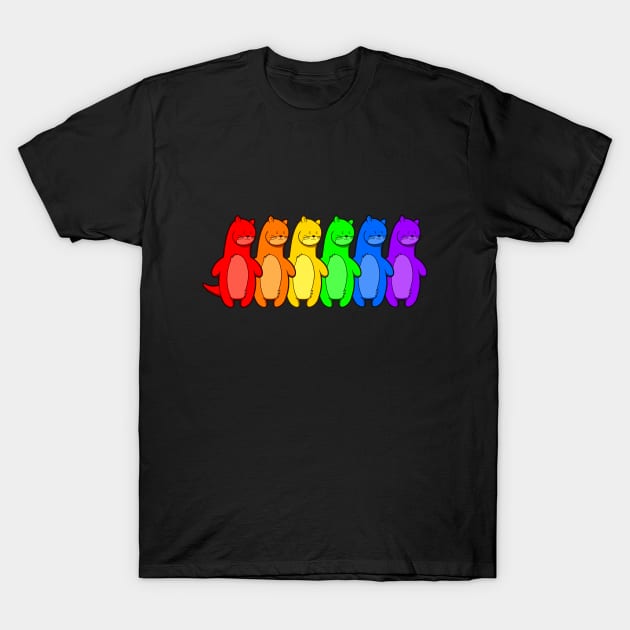 Gay Otter Rainbow Pride T-Shirt by LoveBurty